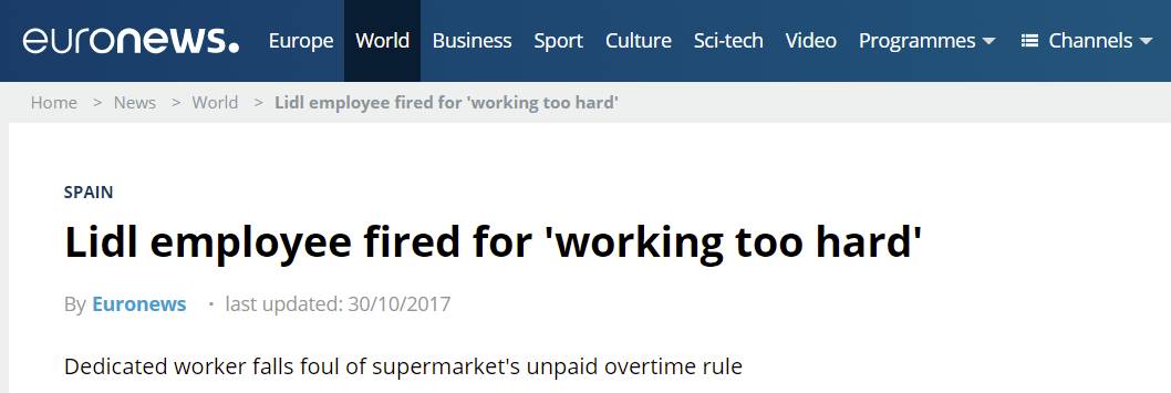 西班牙男子每天提前2小时上班 却因擅自加班被