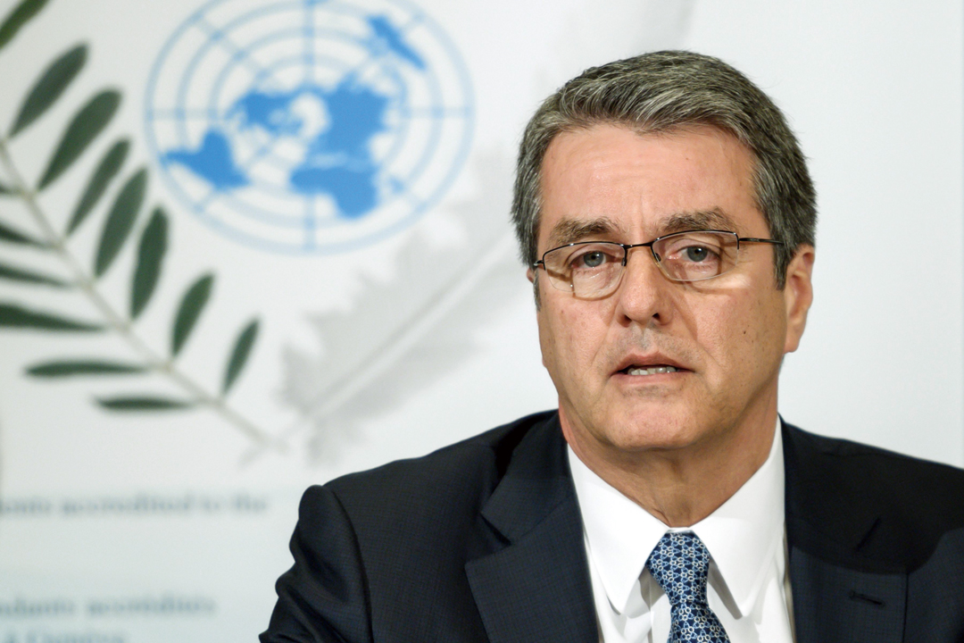 11月27日，WTO总干事罗伯托·阿泽维多在WTO第十一届部长级会议开幕两周前召开发布会。 来源：视觉中国