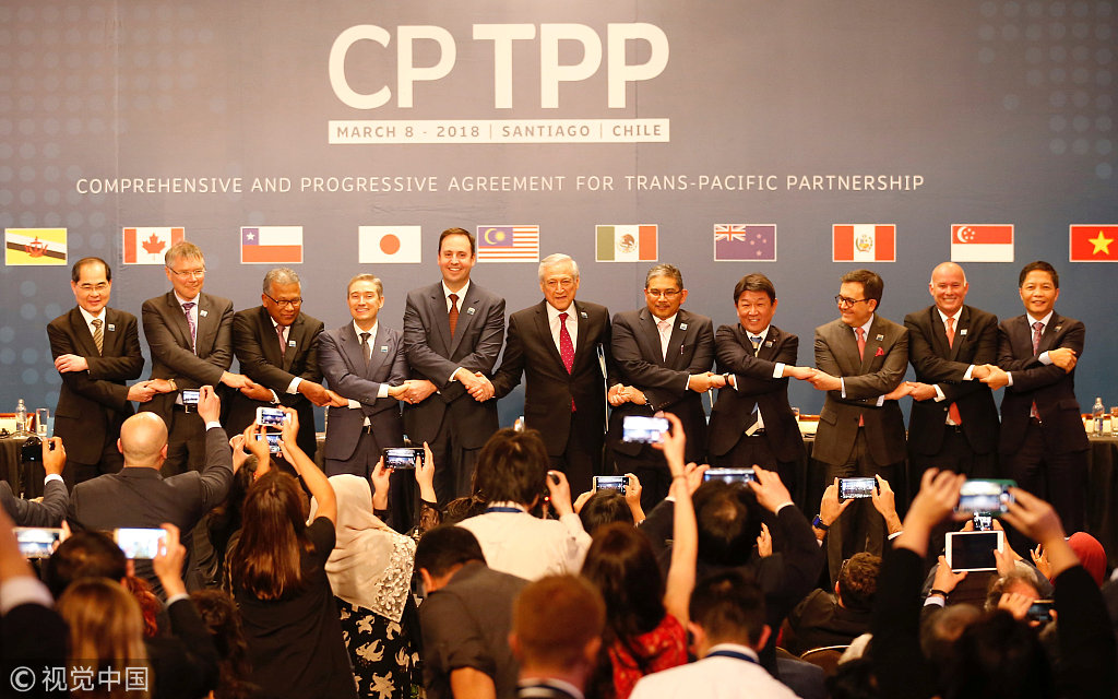 美国退出后11国签署CPTPP 矛头从中国转向美国