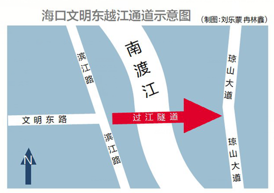 定了!海口将建首条过江隧道 西起文明东路东接琼山大道