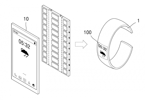 三星新专利：采用柔性OLED屏幕的3合1设备