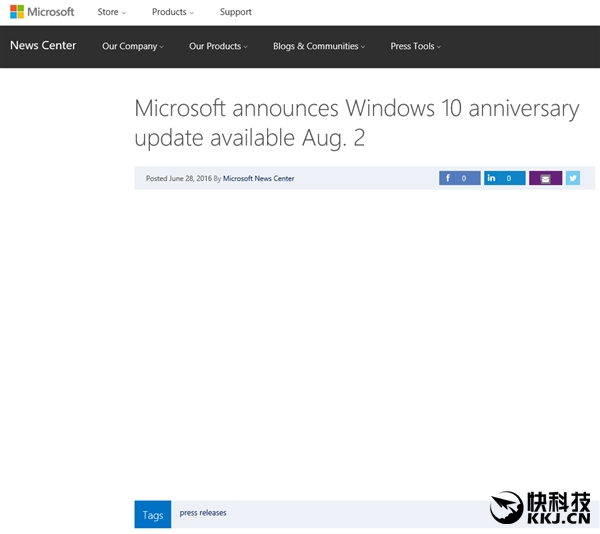 微软官方诡异自曝：Windows 10年度升级版8月2日发布