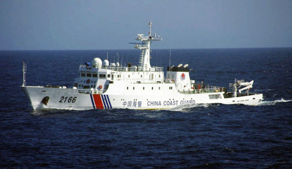 史无前例！钓鱼岛附近的中国海警船增至14艘(图)