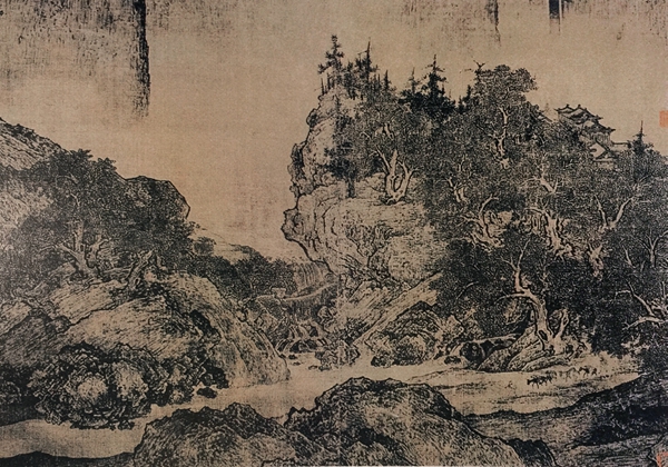 宋 范宽《溪山行旅图》局部