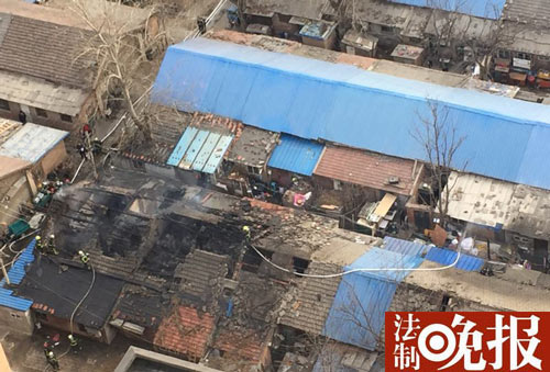 北京通州一处平房起火致3死