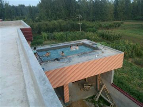自建房楼顶加个泳池 效果超赞的哟!