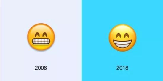 * “微笑着的脸”以前和其他平台不一致，有些强作欢颜的味道，后来苹果把它改得更自然了一些