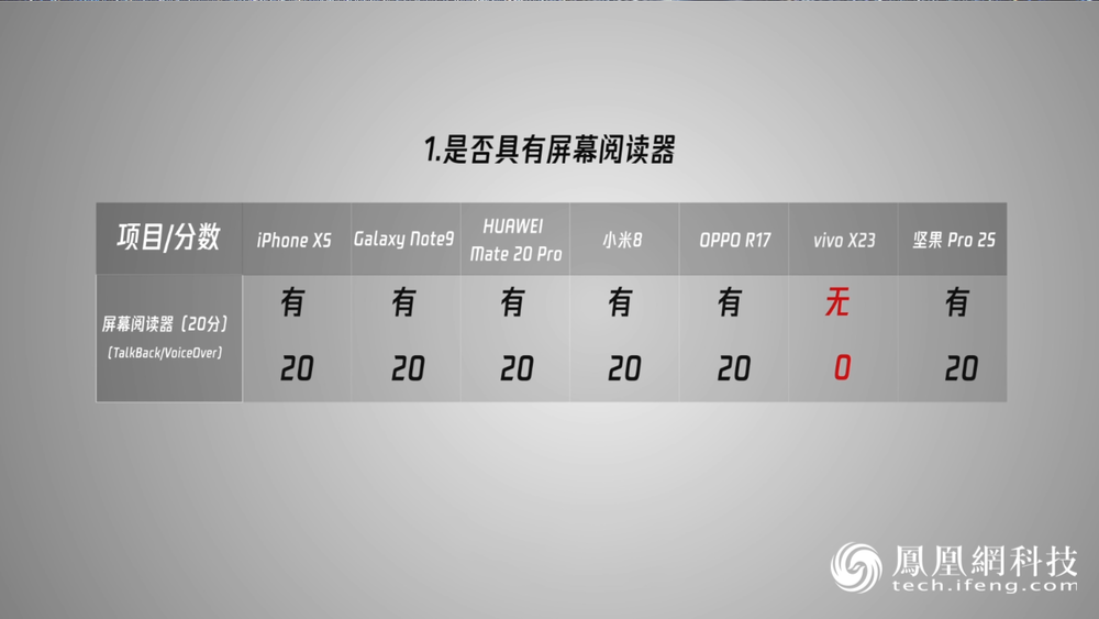 屏幕阅读器单项得分