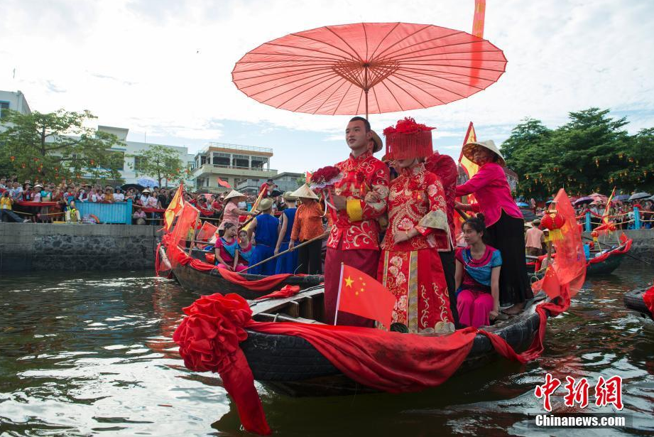 水上的中国婚礼