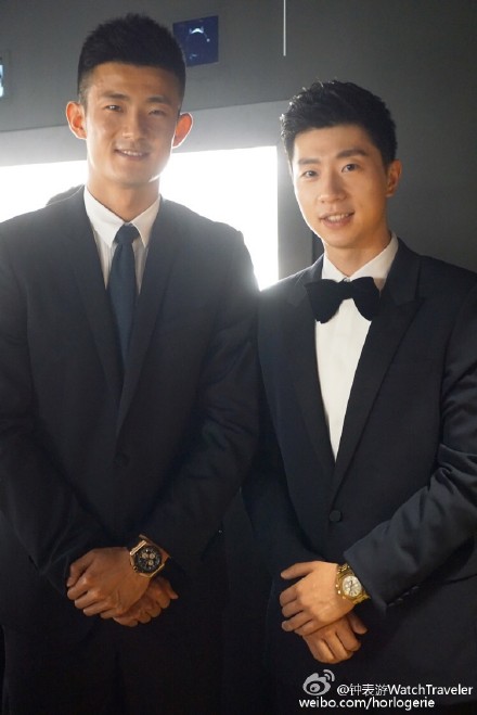 谌龙与马龙合影
