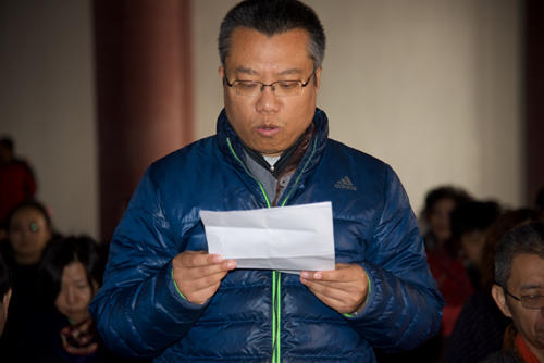 大众阅藏方案设计人,河北省佛学院教务主任杨新宇博士致辞