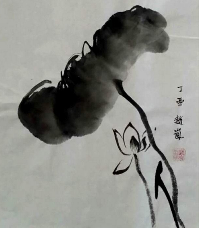 赵岚彩墨荷花作品集雅俗共赏