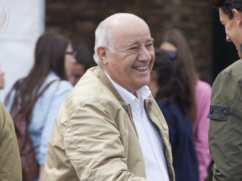 zara母公司inditex公司创始人兼前任董事长奥特佳为西班牙首富,净