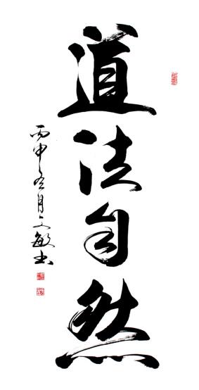 嵇老师书法作品 道法自然>