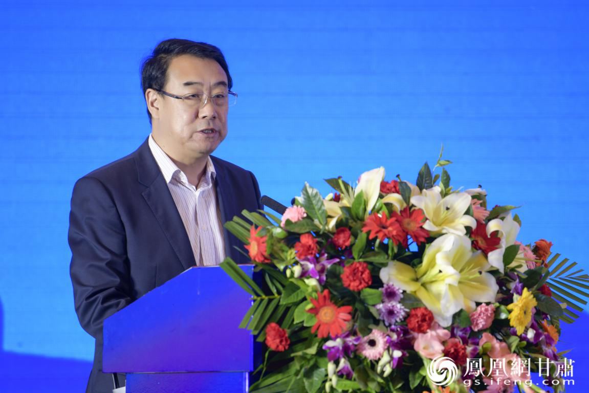 甘肃省旅游发展委员会副主任田学功致辞 杨艺锴 摄甘肃省旅游发展委员
