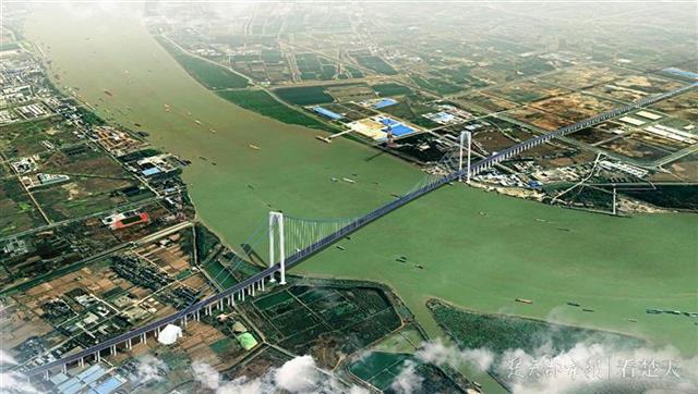 武汉设计龙潭过江通道开建1560米一跨过江