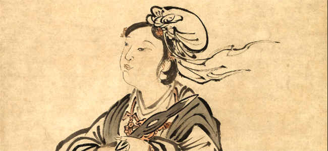 明代画家张灵绘画作品《织女图轴》赏析