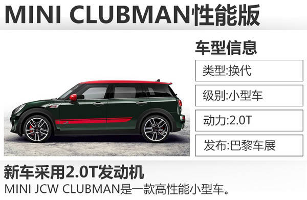 MINI六门性能车巴黎车展首发 6秒即破百_凤凰网汽车_凤凰网