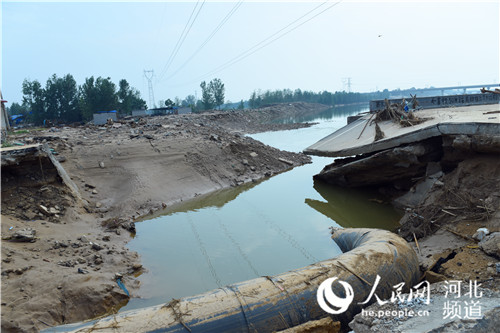 邢台七里河塌陷区图片