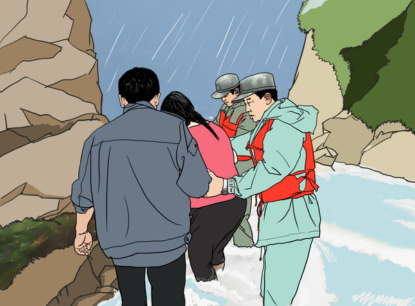 ["情景重现"系列漫画]老乡含泪送别子弟兵