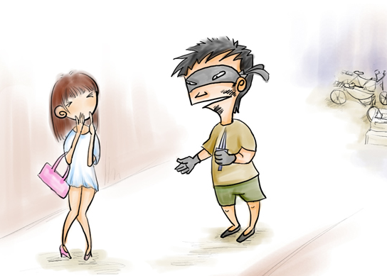 资料图:漫画抢劫.(图片与本文无关)