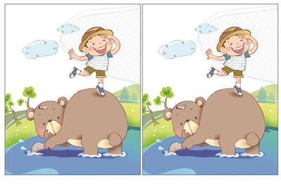 两幅图有5处不同,你能看出来吗? ycykc 编制 (答案本版找)