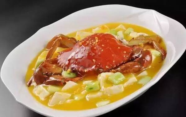 嫩豆腐煮蟹