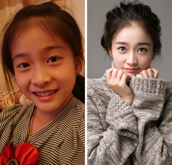 童星与小时候照片pk 谁长得越来越好看