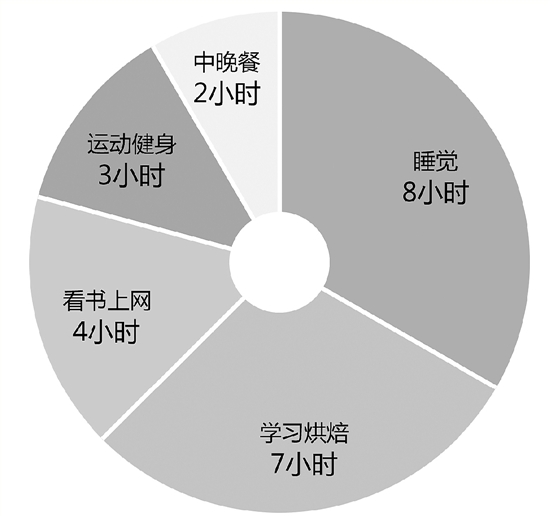 其中4位80后的"时间规划饼".