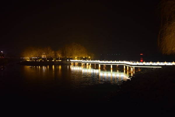 鄒城唐王湖公園護駕山景區完工夜景亮化工程