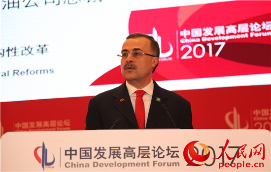 沙特阿美石油公司总裁,首席执行官阿敏·纳瑟尔出席2017中国发展高层