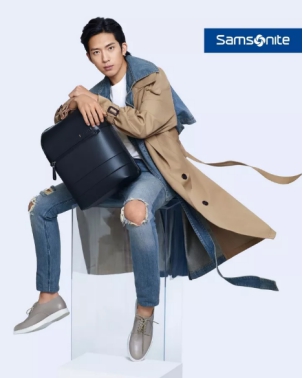 井柏然背上新秀丽sblzento人和包不要太迷人