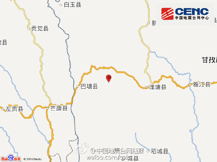 四川甘孜州理塘县发生49级地震